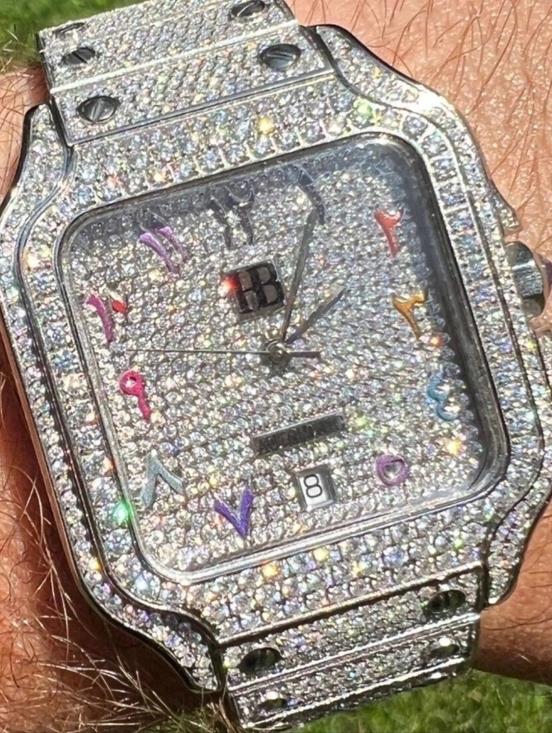 HarlemBling Other - Iced Out 16ct MOISSANITE Watch Iced Automatic Movement Hip Hop Arabic Numbers